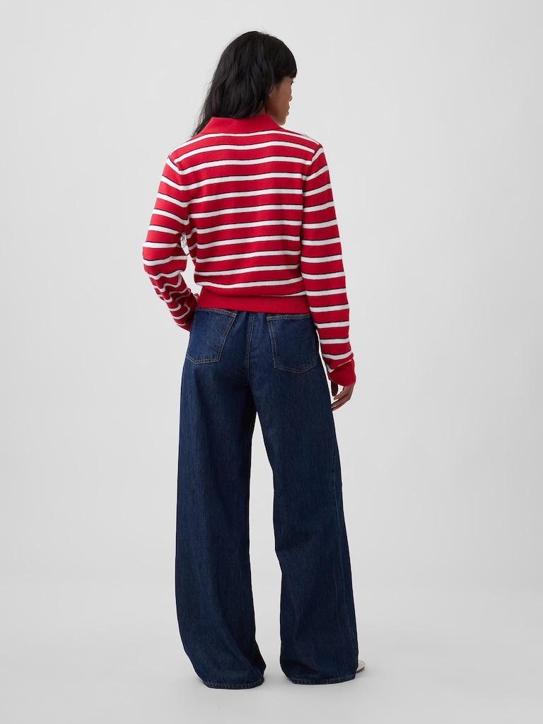 Mid Rise SuperLight Pull-On Wide-Leg Jeans