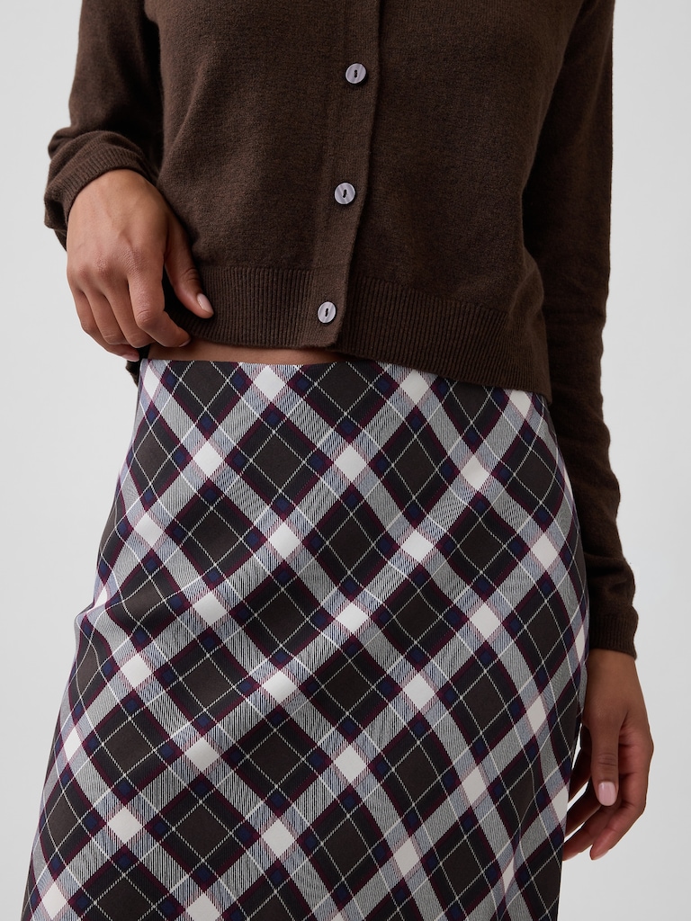 Satin Pull-On Maxi Skirt