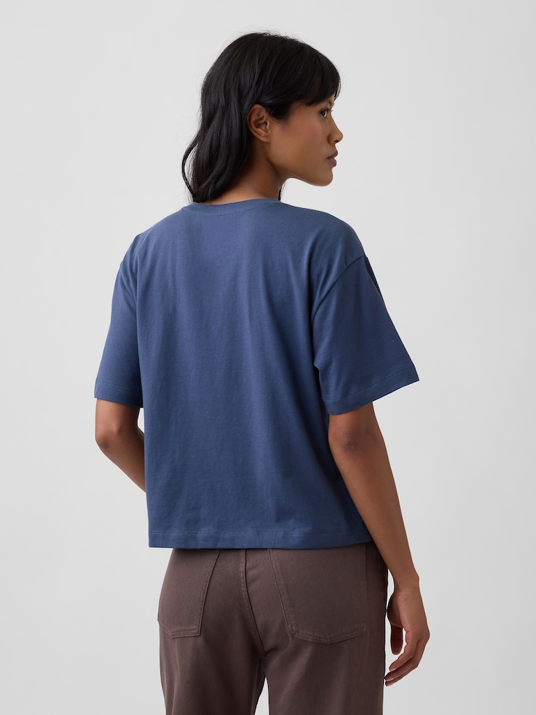 Relaxed Gap Mini Logo T-Shirt