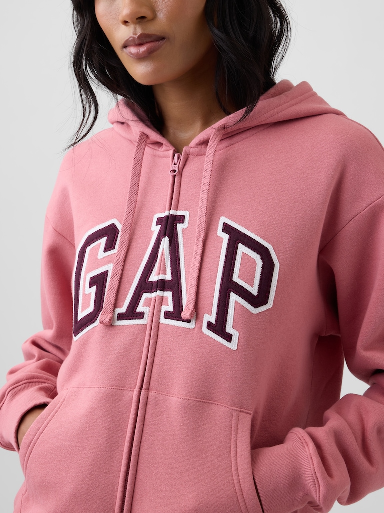 Relaxed Gap Logo Zip Hoodie
