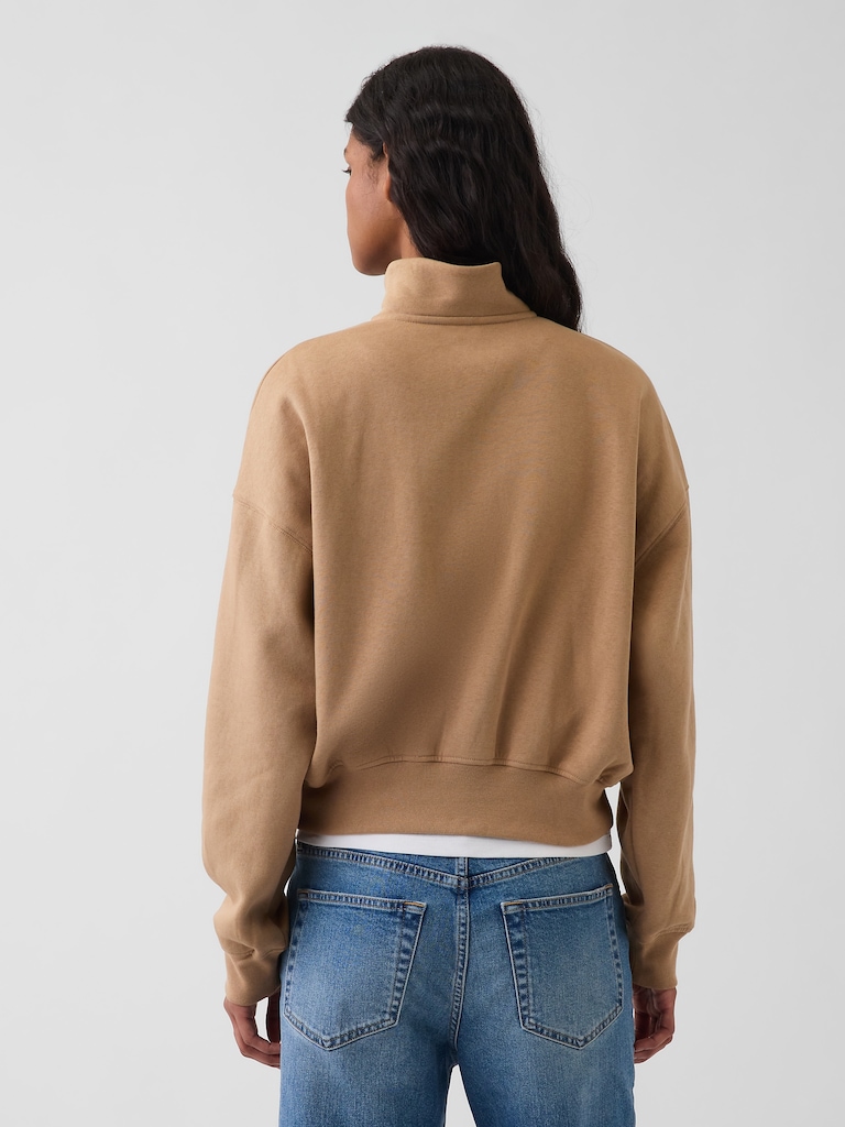 VintageSoft Oversized Half-Zip Wedge Pullover