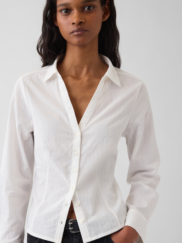 Textured Dobby Fitted Shirt