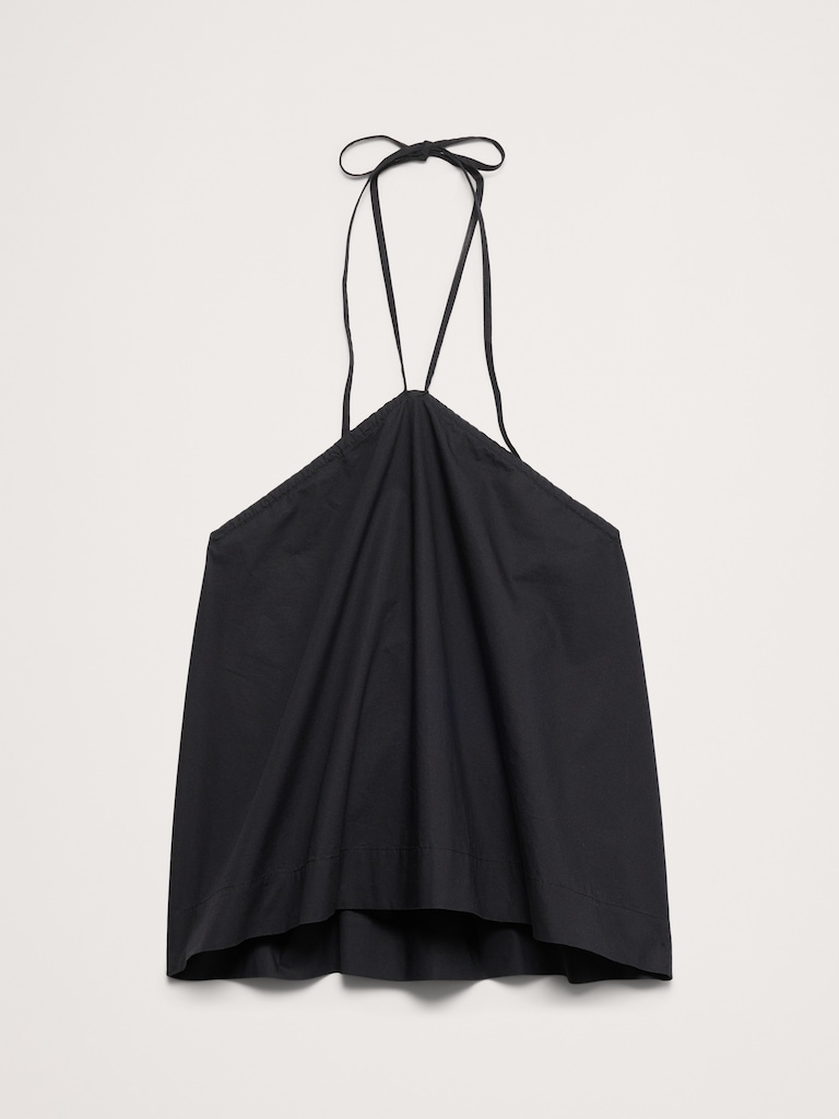 Cotton Poplin Halter Top