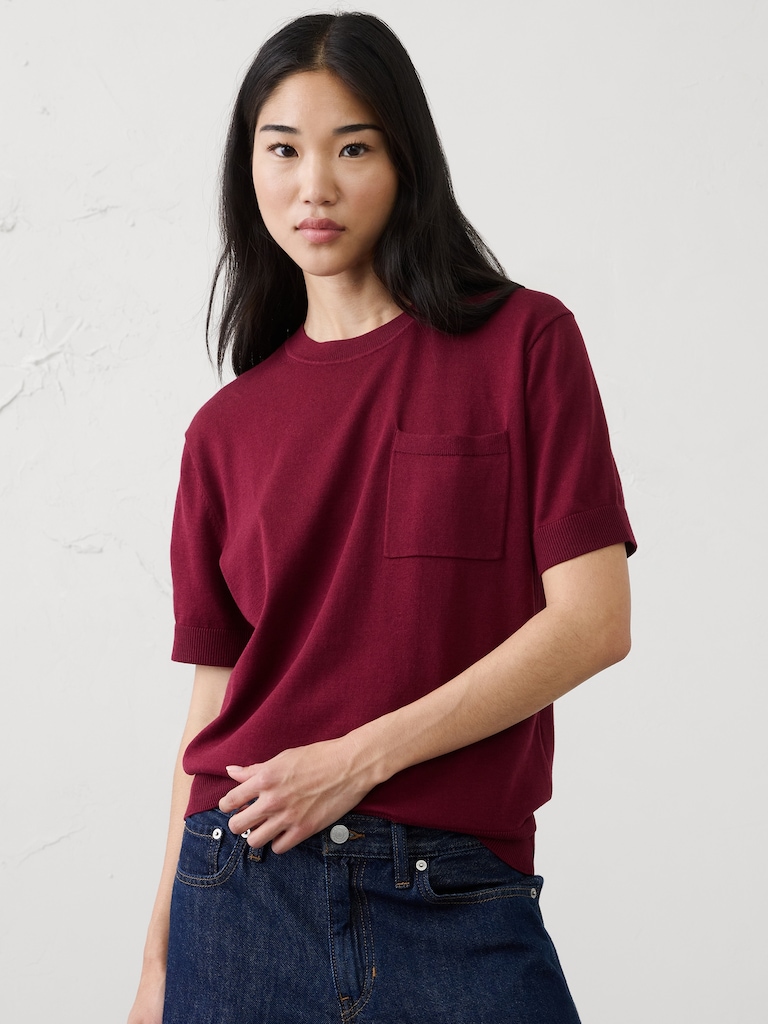 Forever Pocket Sweater T-Shirt