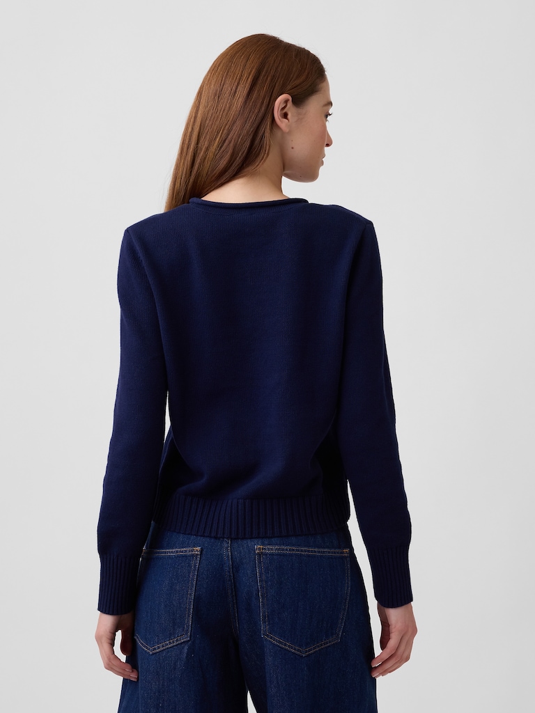 Rollneck Intarsia Sweater