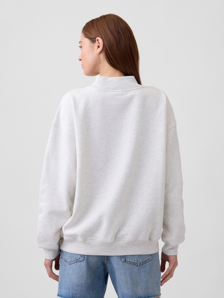 Oversized Gap Logo Mockneck Tunic Sweatshirt
