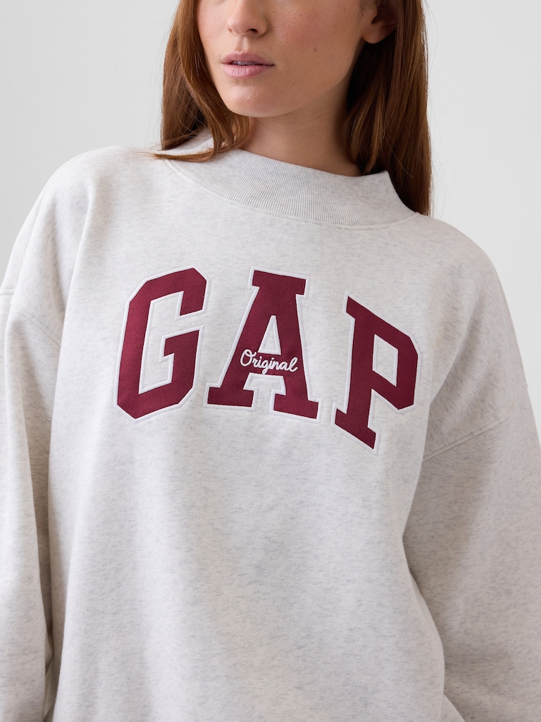 Oversized Gap Logo Mockneck Tunic Sweatshirt