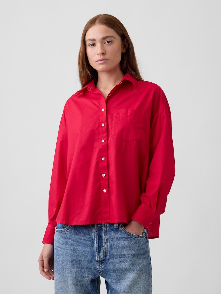 Oversized Shirt in Poplin
