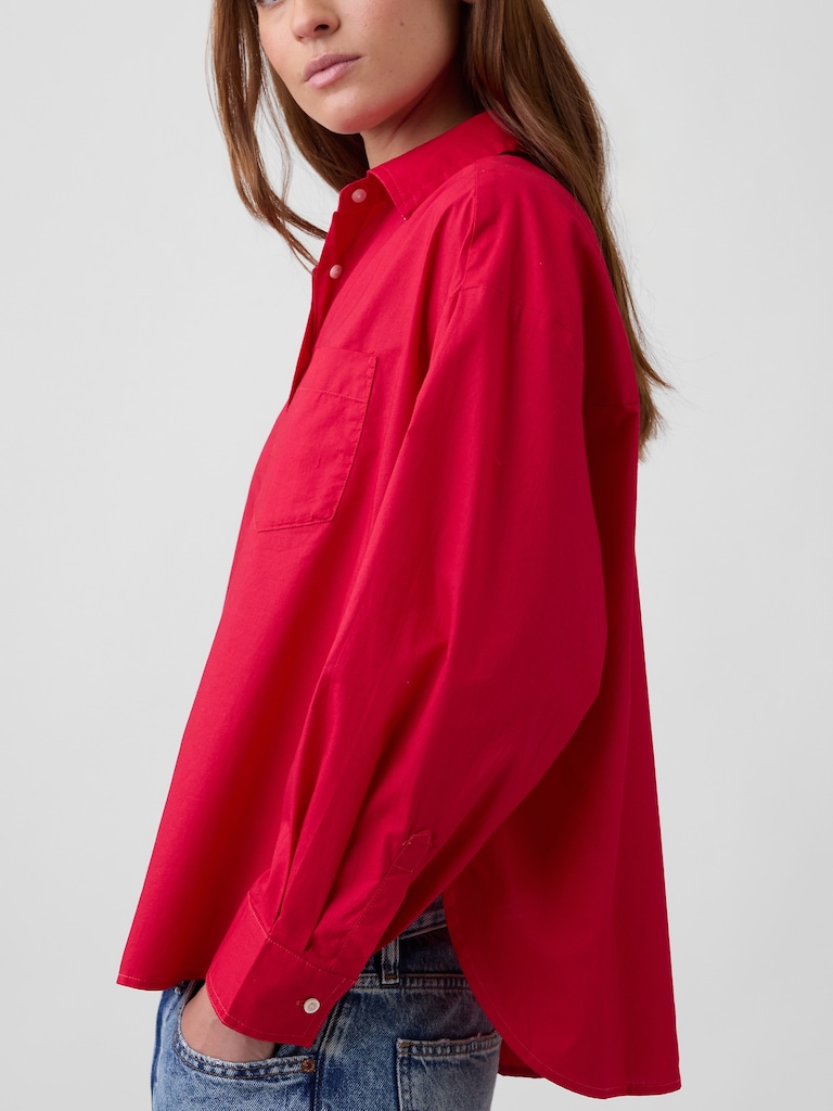 Oversized Shirt in Poplin