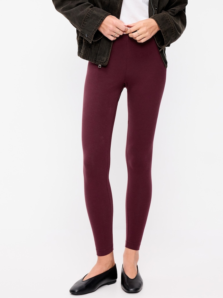 High-Waisted Jersey Fashion Layering Leggings