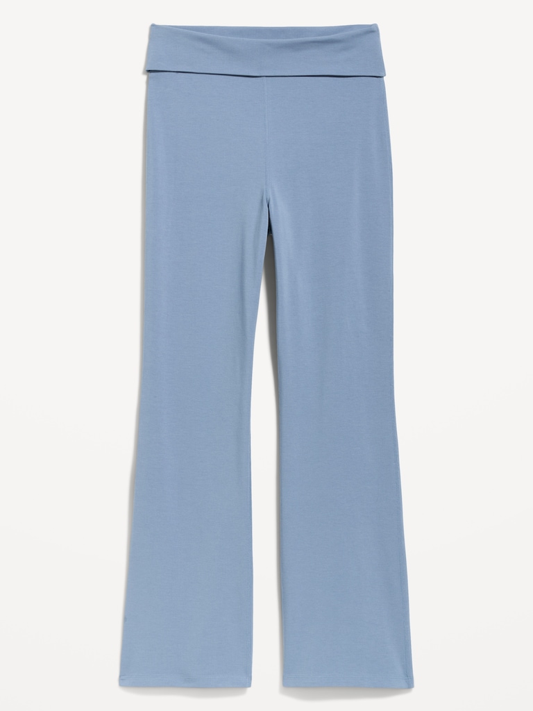 High-Waisted PowerChill Fold-Over Bootcut Leggings