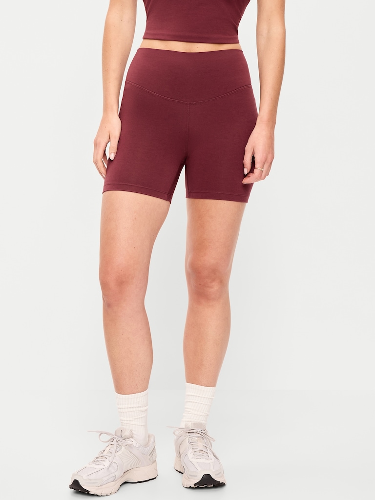 High-Waisted PowerChill Biker Shorts -- 5-inch inseam