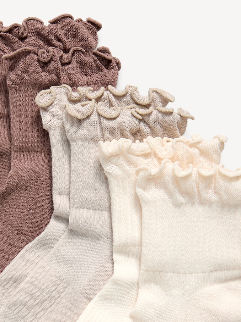 Ruffled Athletic Socks 3-Pack