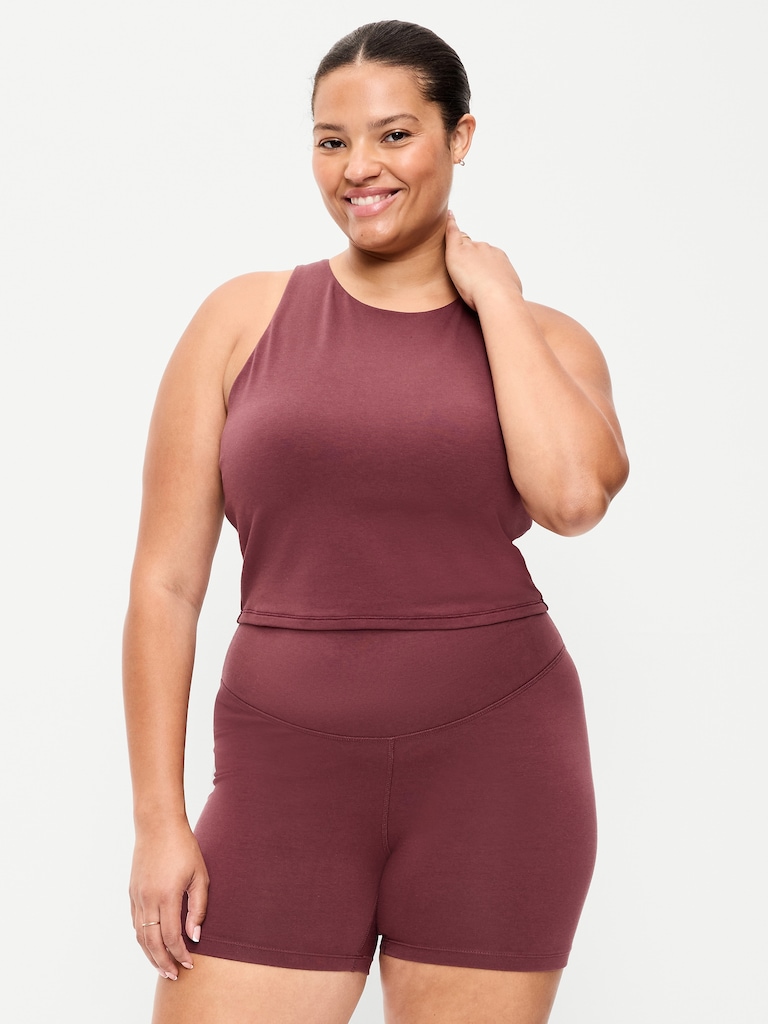 Medium Support PowerSoft High-Neck Racerback Sports Bra