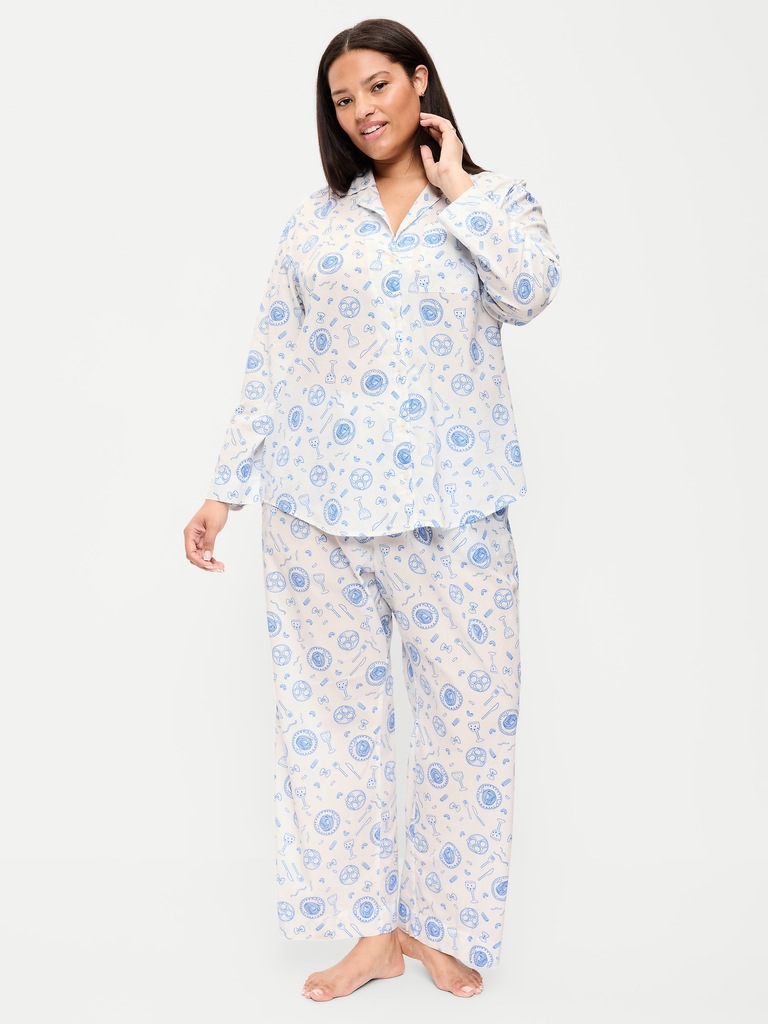 Poplin Pajama Pant Set