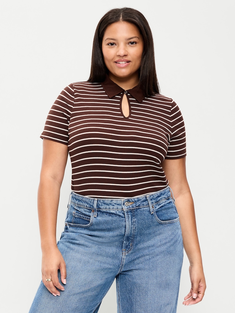 Keyhole Polo Top