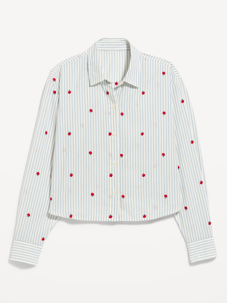 Cropped Button-Down Shirt