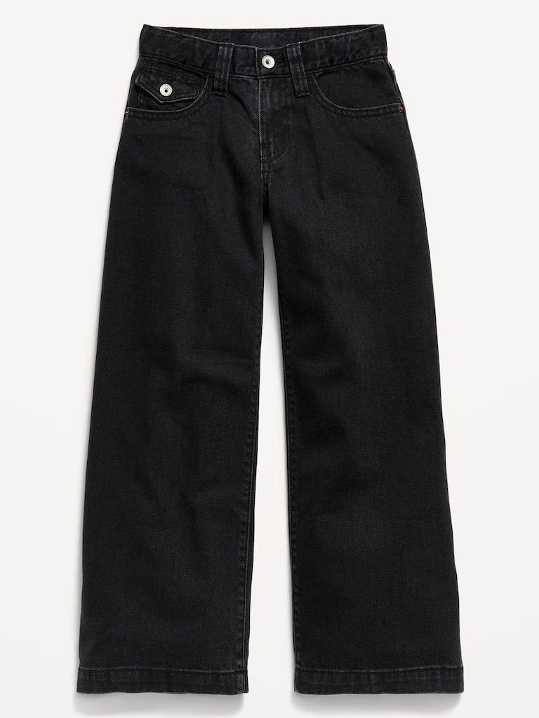 Jean coupe très généreuse à jambe large à taille basse pour fille