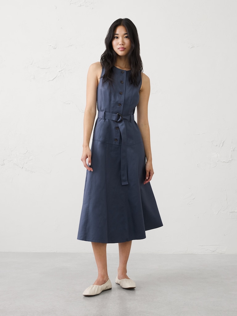 Painters Twill Midi Dress