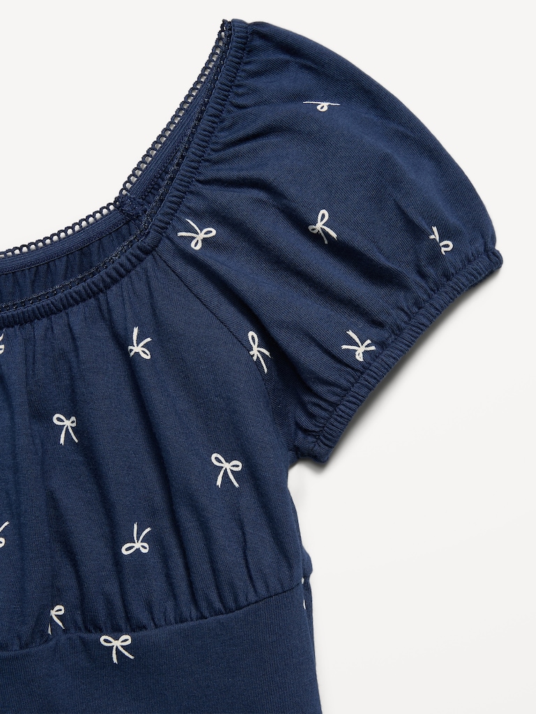 Robe ajustée et évasée à motif pour fille