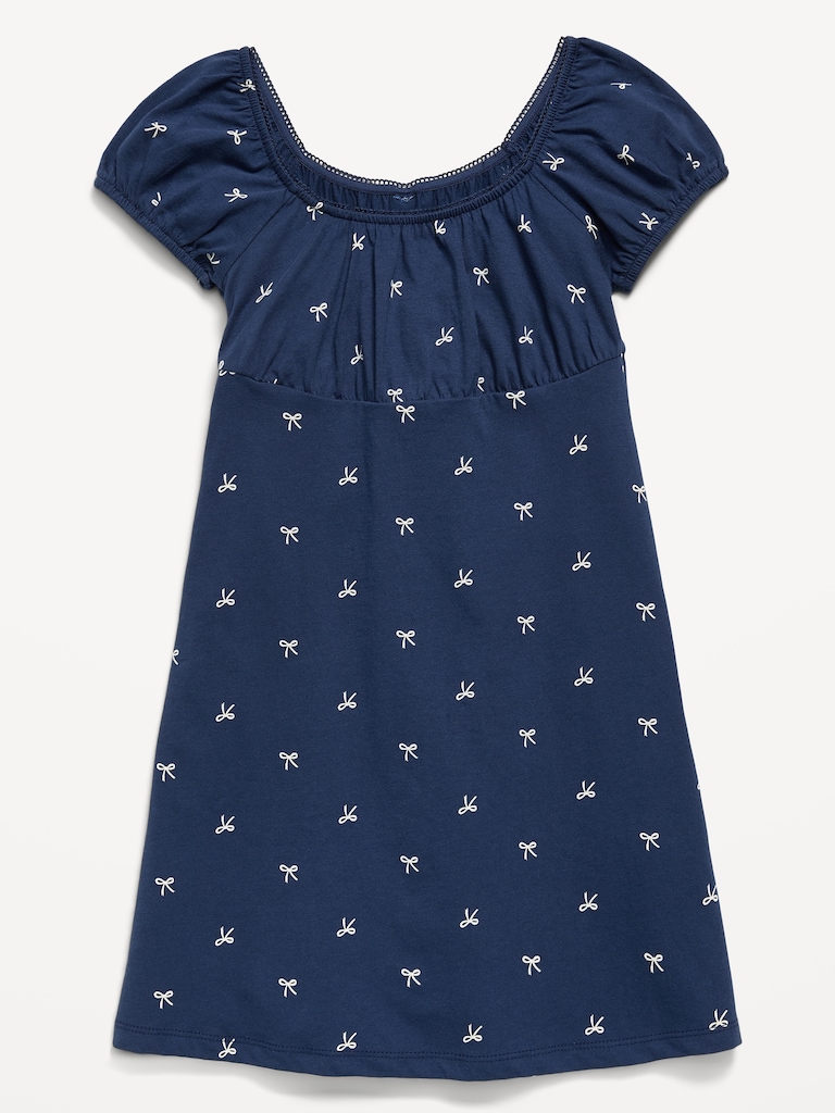Robe ajustée et évasée à motif pour fille