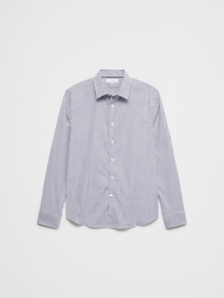 Slim-Fit Untucked Dress Shirt