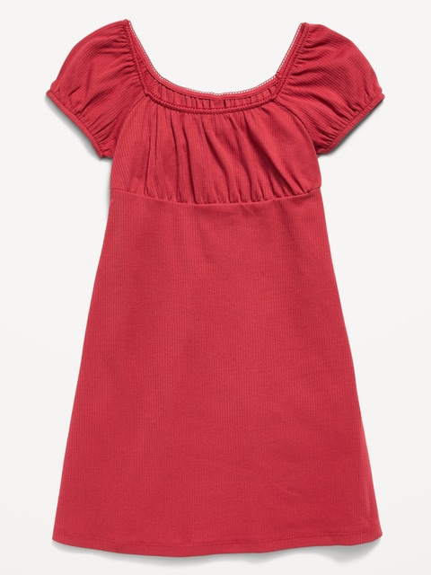 Fit and Flare Ribbed Dress for Girls