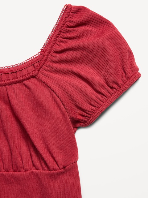 Fit and Flare Ribbed Dress for Girls