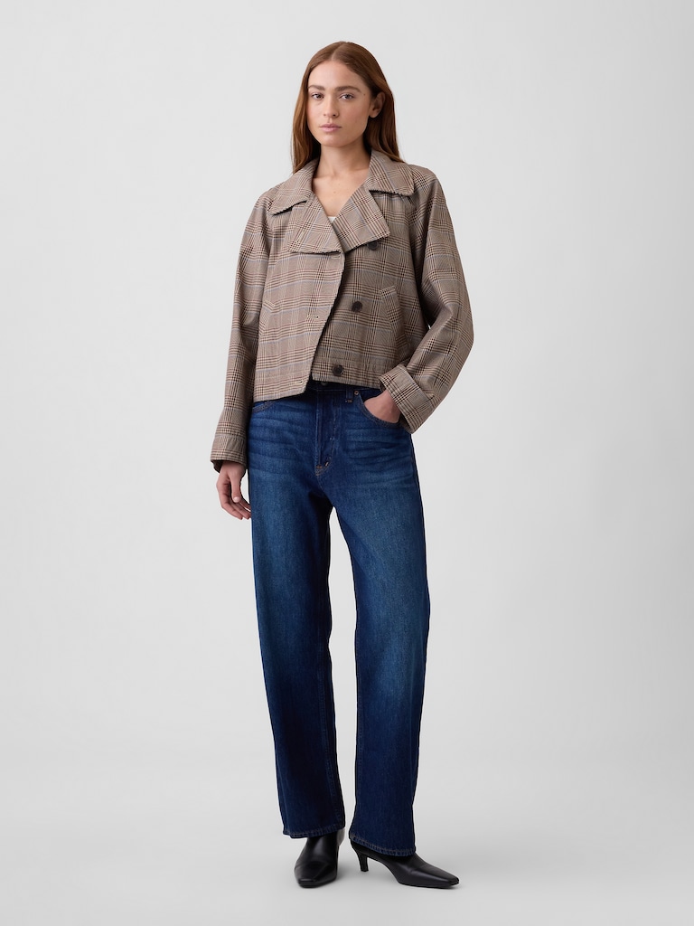 Relaxed Cropped Trench Coat