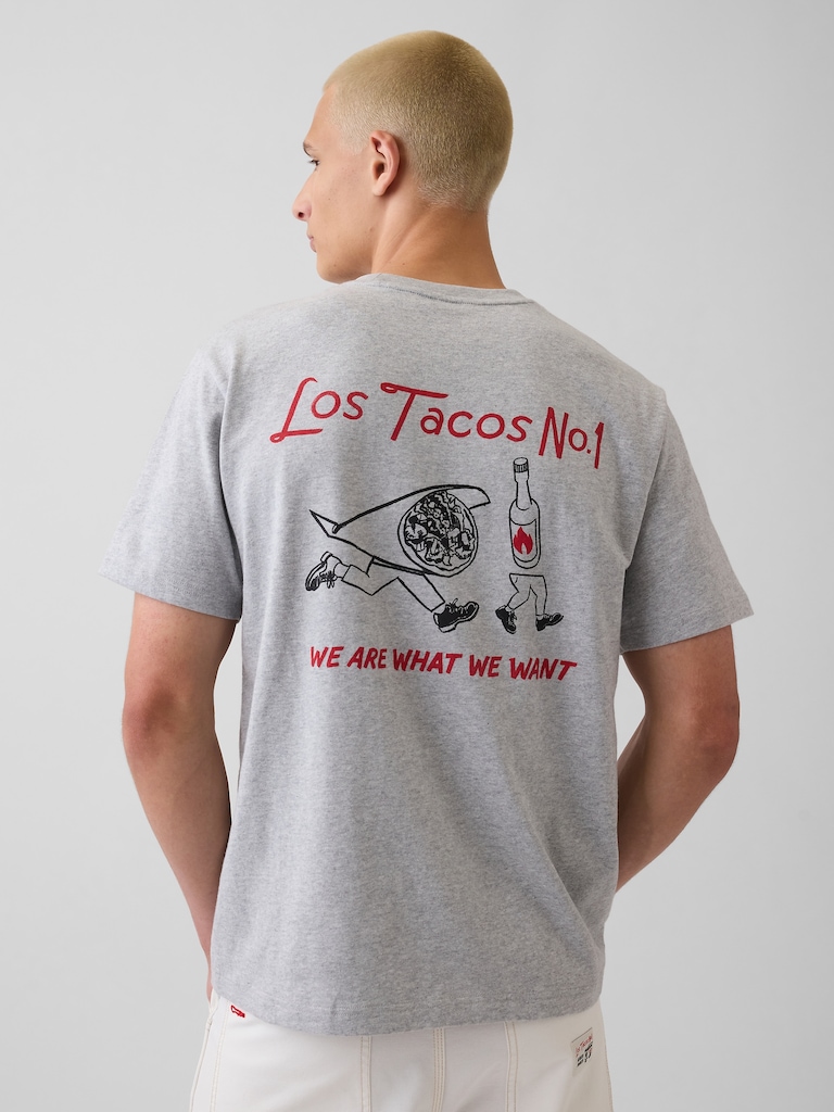 Adult Los Tacos No. 1 Relaxed Graphic T-Shirt