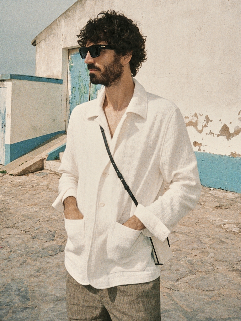 Basketweave Shirt Jacket