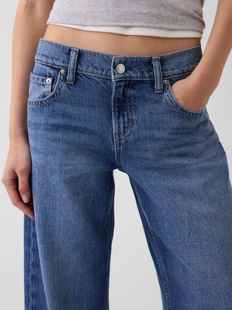 Low Rise UltraSoft Stride Wide-Leg Jeans