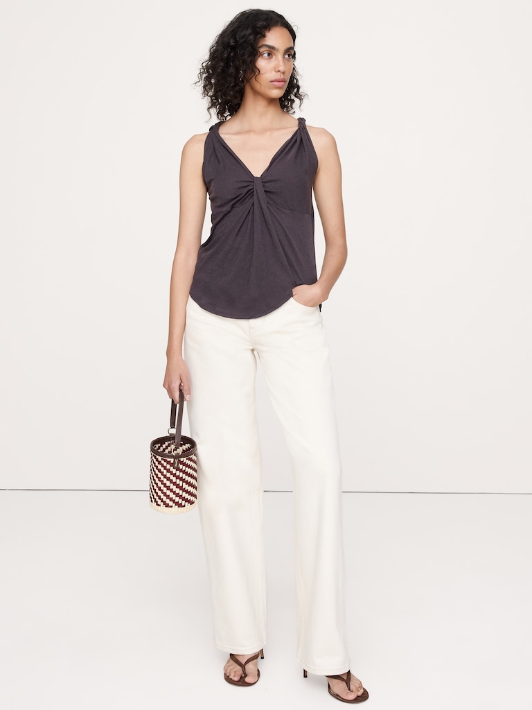 Cotton-Silk Twisted Tank