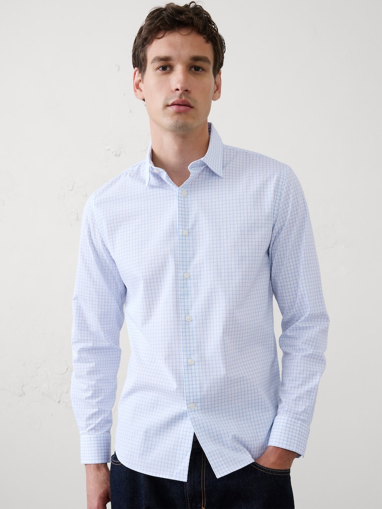 Slim-Fit Untucked Dress Shirt