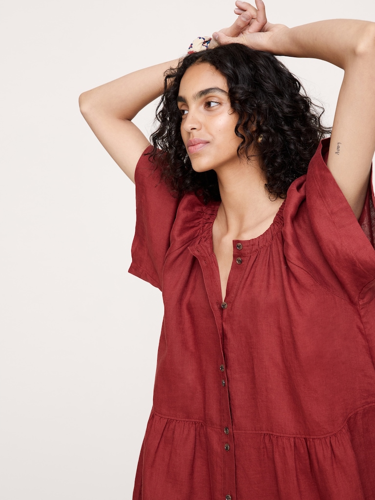 Button-Up Mini Dress