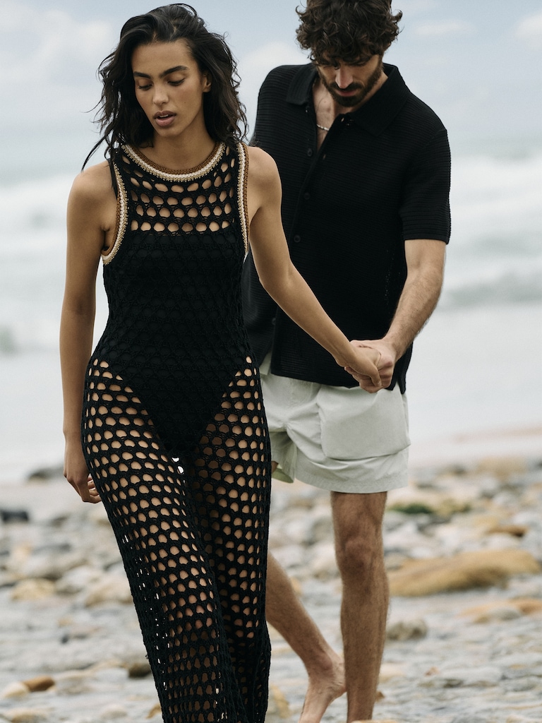 Cotton Crochet Maxi Dress