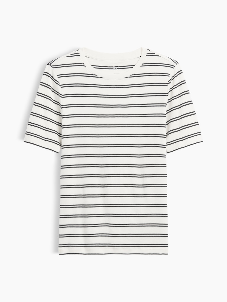 Modern Ribbed Crewneck T-Shirt