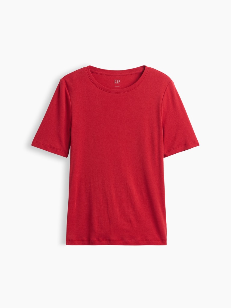 Modern Ribbed Crewneck T-Shirt