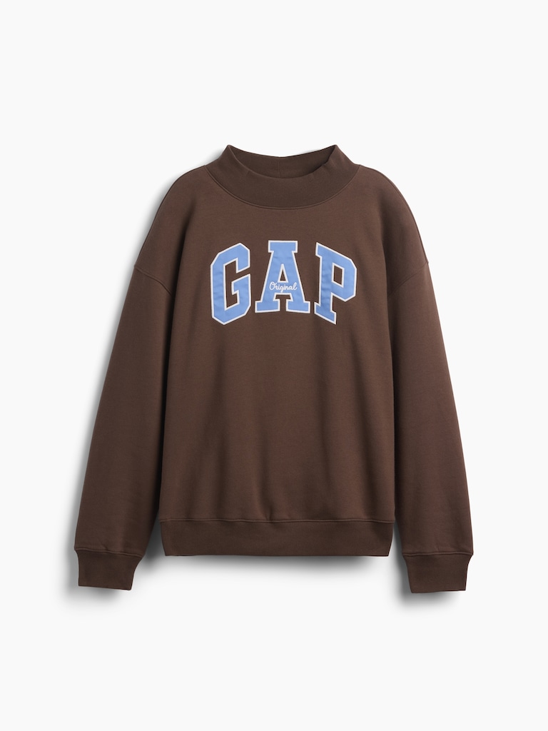 Oversized Gap Logo Mockneck Tunic Sweatshirt