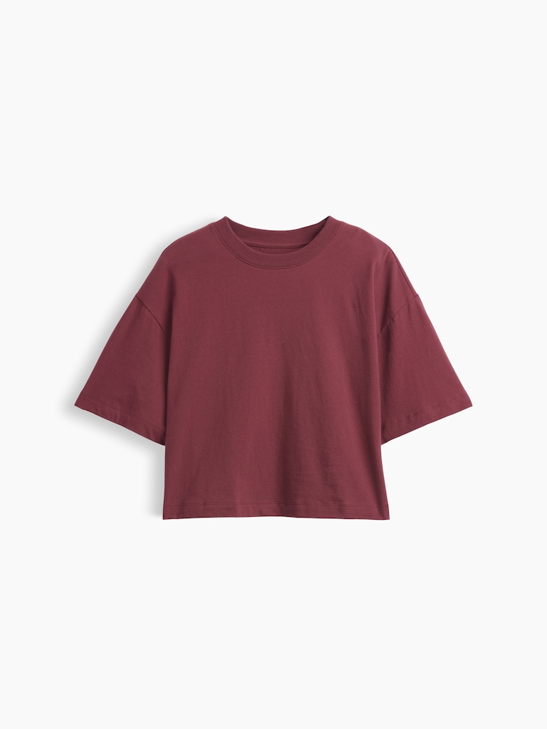 Relaxed Cropped Crewneck T-Shirt