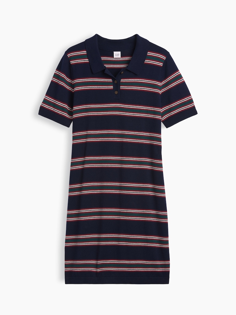 Polo Sweater Mini Dress