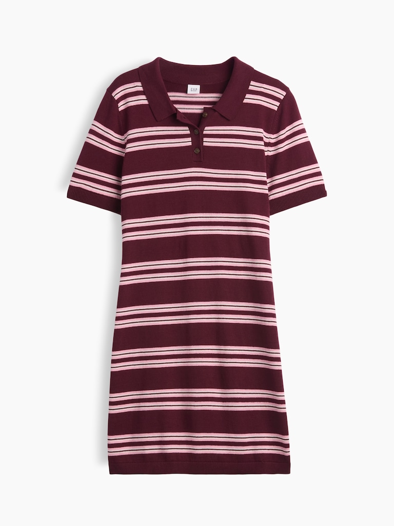 Polo Sweater Mini Dress