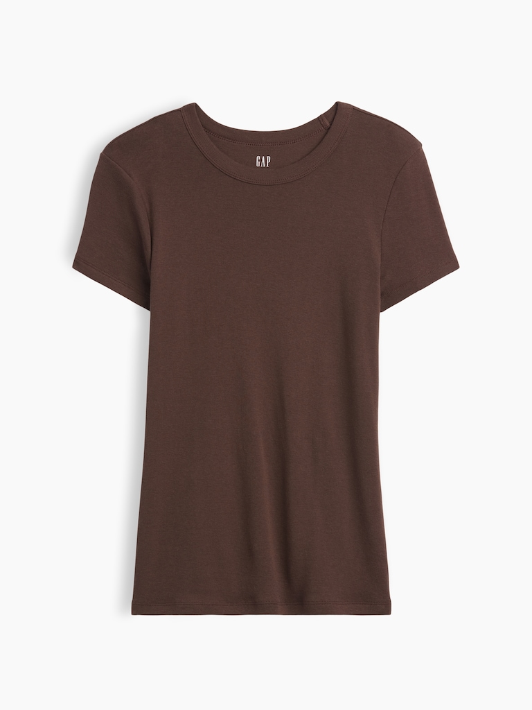 Ribbed Crewneck T-Shirt
