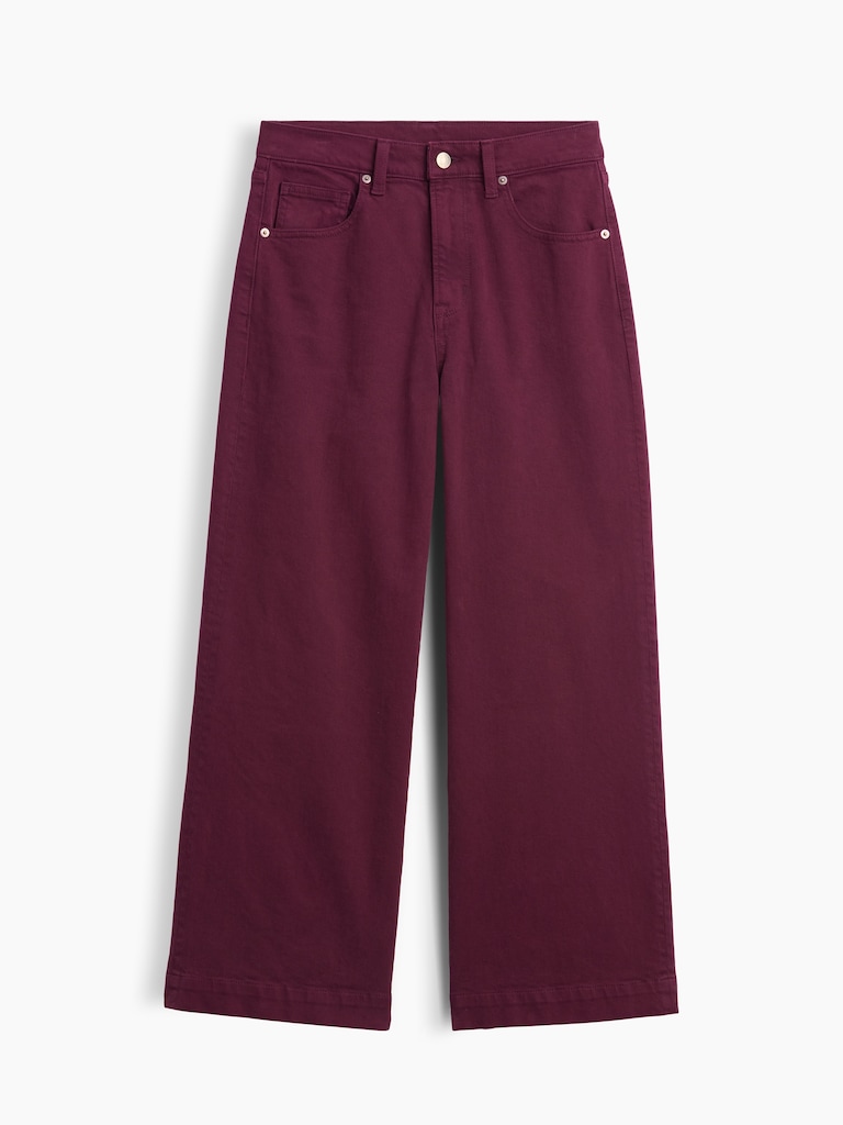 High Rise Wide-Leg Crop Jeans