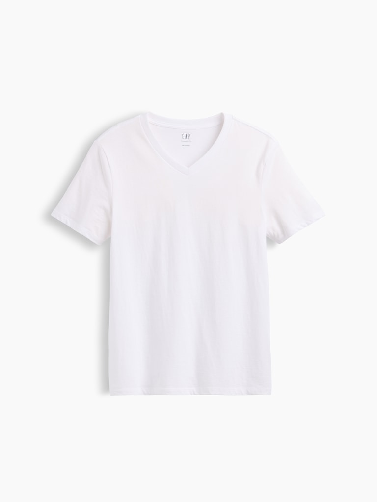 Cotton Jersey V-Neck T-Shirt