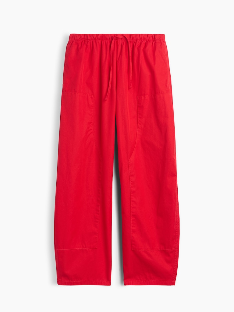 Twill Easy Double-Knee Barrel Pants