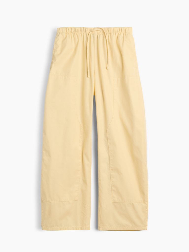 Twill Easy Double-Knee Barrel Pants