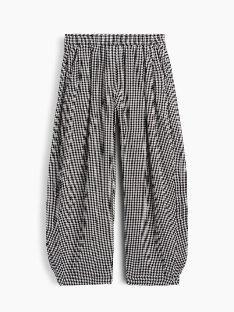 Cotton Gauze Easy Barrel Pants