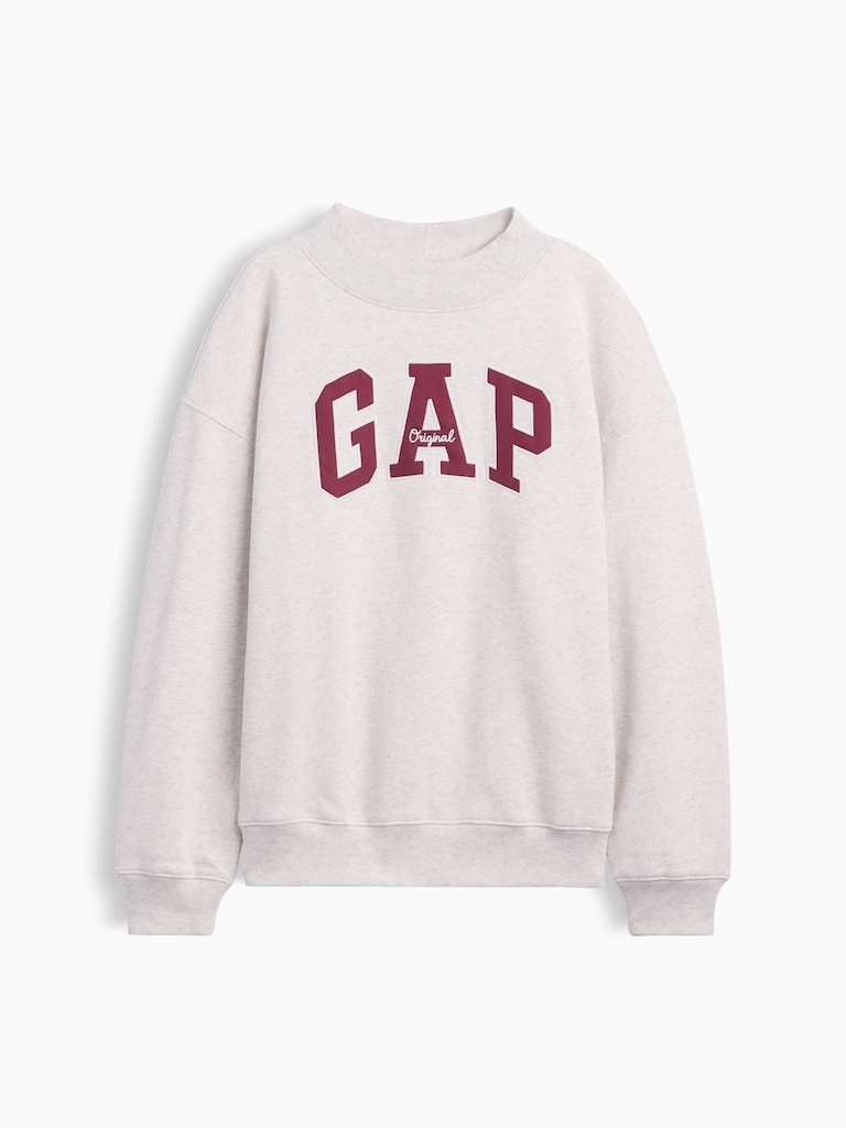 Oversized Gap Logo Mockneck Tunic Sweatshirt