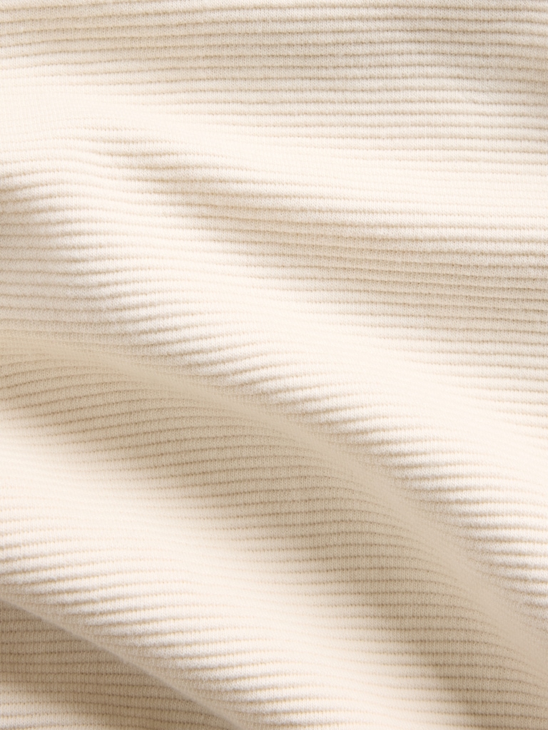 Textured Cotton Oversized Half-Zip Pullover